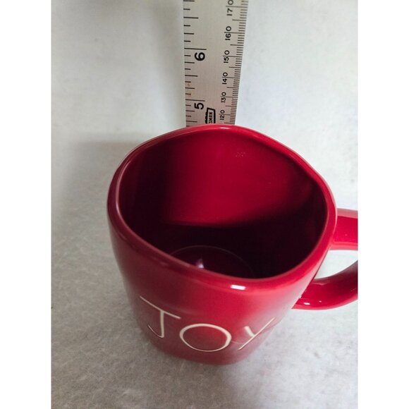Rae Dunn Artisan JOY Mug By Magenta Red Ceramic Coffee Cup - Picture 7 of 8